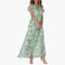 Women's Summer Midi Dress - Elegant Round Neck Casual Dress for Weddings and Events 2