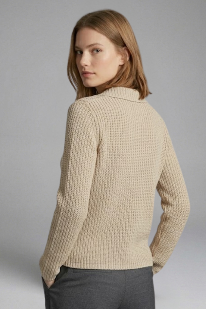 Women's Top - Open Neck Casual Blouse with Three-Quarter Sleeves for Effortless Style 3