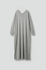Women’s V-Neck Maxi Dress with Long Sleeves and Side Slits 1
