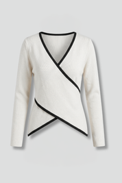 Women's V Neck Wrap Top - Long Sleeve Going Out Blouse for Casual and Elegant Wear 1