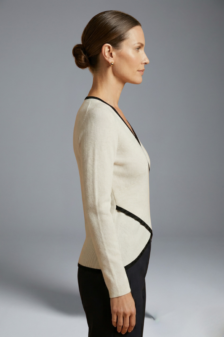 Women's V Neck Wrap Top - Long Sleeve Going Out Blouse for Casual and Elegant Wear 2