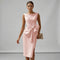 Women's White Cocktail Dress with Bow Detail - Elegant Midi Formal Dress for Special Occasions 0