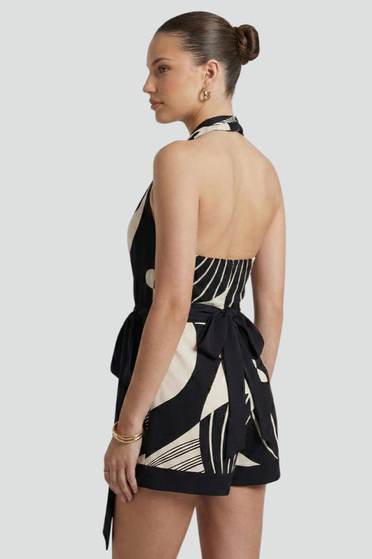 Women’s Wrap Mini Dress with Halter Neck and Tie Waist for Summer 4