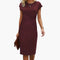 Womens Black Midi Dress - Elegant Summer Wedding Guest Dress with Fitted Waist and Round Neck, Perfect for Formal Occasions 8