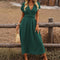 Womens Dress - Elegant Boho V-Neck Summer Dress for Wedding Guest & Formal Occasions 2