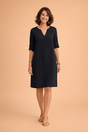 Womens Dress - Elegant Mid-Length Summer Dresses for Casual Outings and Holidays 1