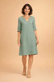 Womens Dress - Elegant Mid-Length Summer Dresses for Casual Outings and Holidays 11