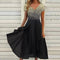 Womens Dress - Elegant Midi Cocktail Dress with Floral Top & Airy Skirt - Perfect for Wedding Guest & Formal Events 2