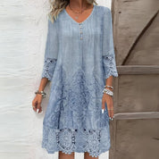 Womens Dress Floral Midi Summer Dress Comfortable Fit for Garden Parties & Evenings 0