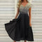 Yvonne | Damen Fließendes Blumen-Formkleid mit kurzen Ärmeln 2