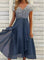 Yvonne | Damen Fließendes Blumen-Formkleid mit kurzen Ärmeln 4