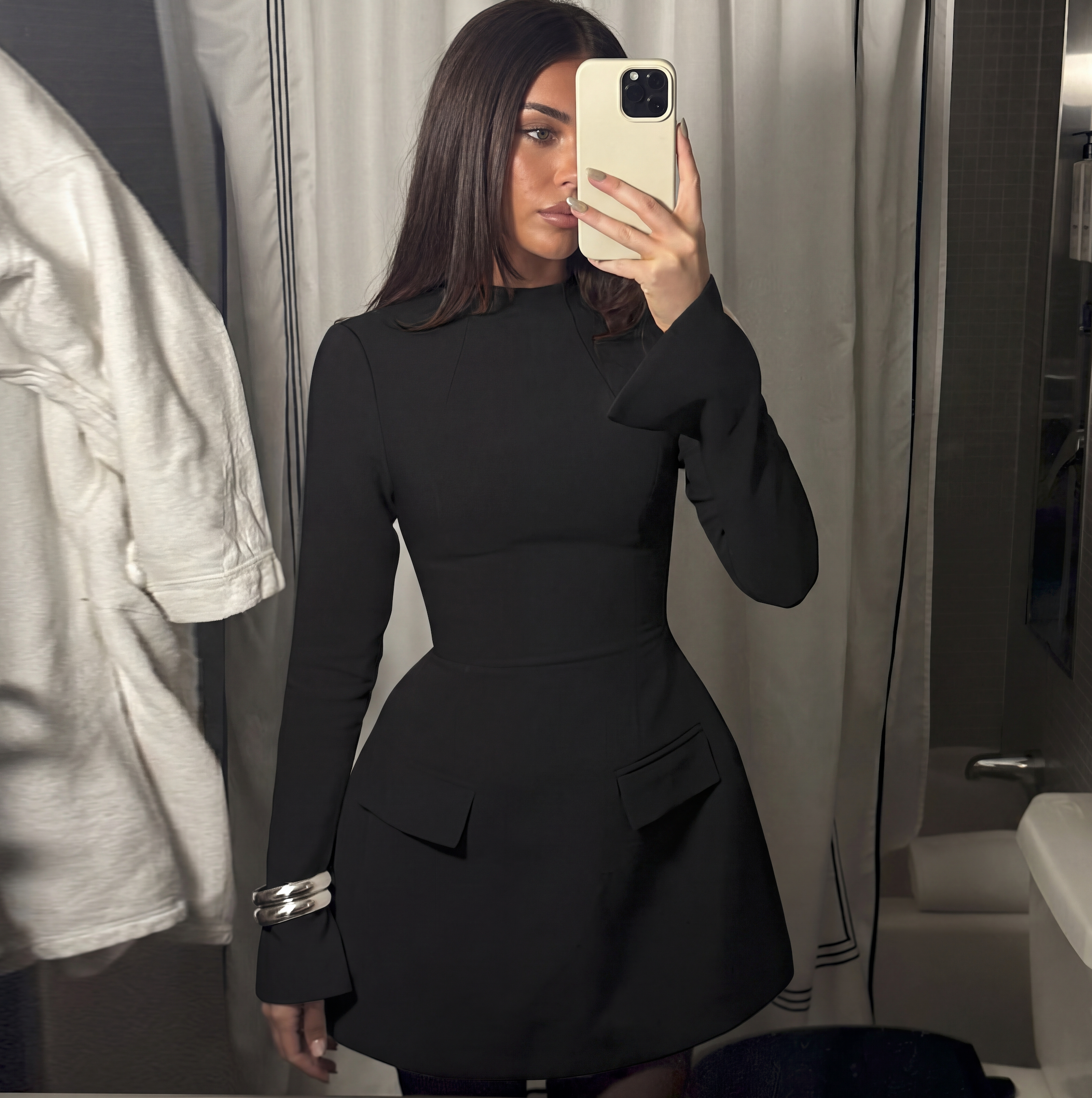 Zoe Kingsley | Long Sleeve Mock Neck Mini Dress For Women 6
