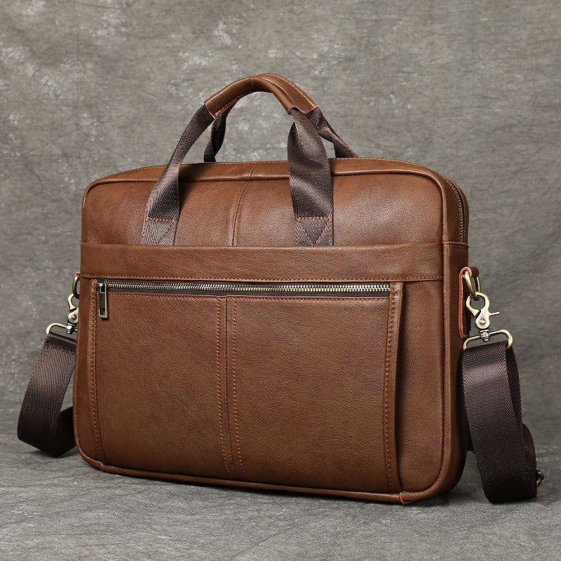 Dylan | Large Capacity Leather Laptop Shoulder Bag