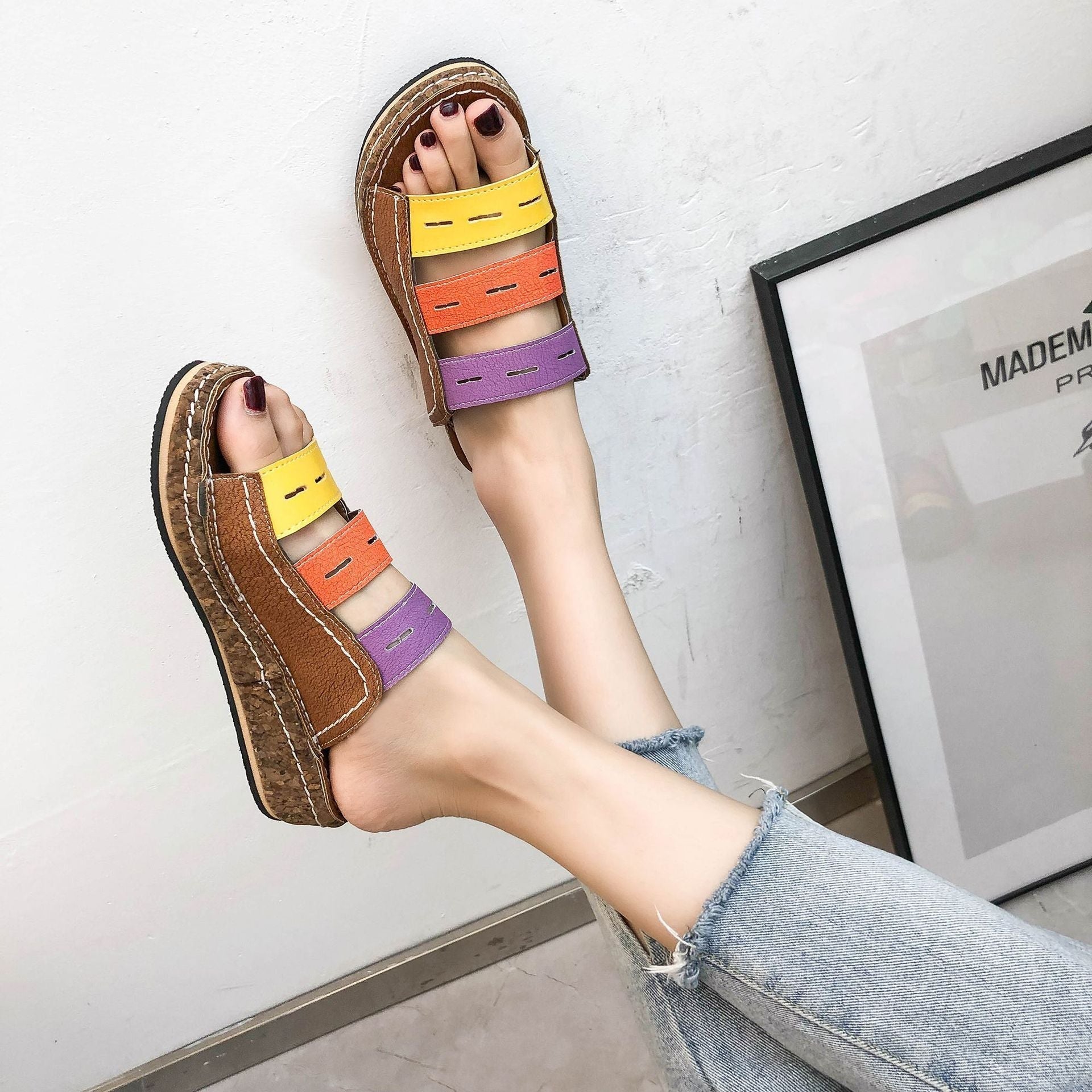 Sophia | Comfortable Supportive Tricolor Sandals for Women