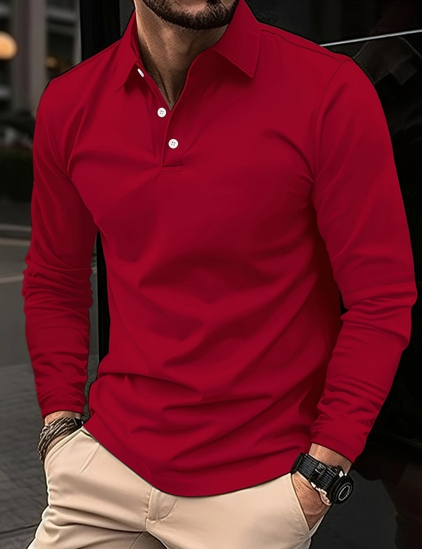MARK | Long Sleeve Polo Shirt