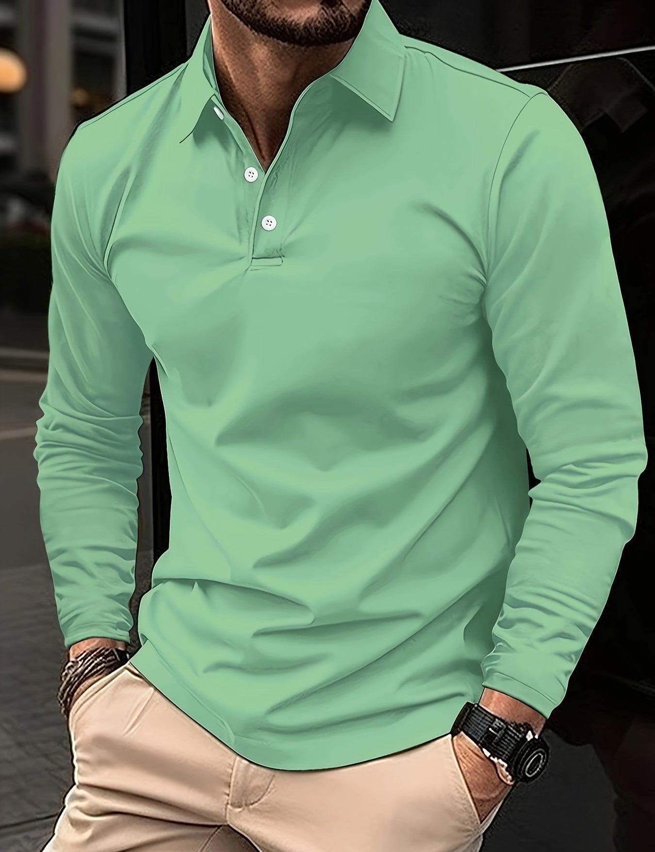 MARK | Long Sleeve Polo Shirt
